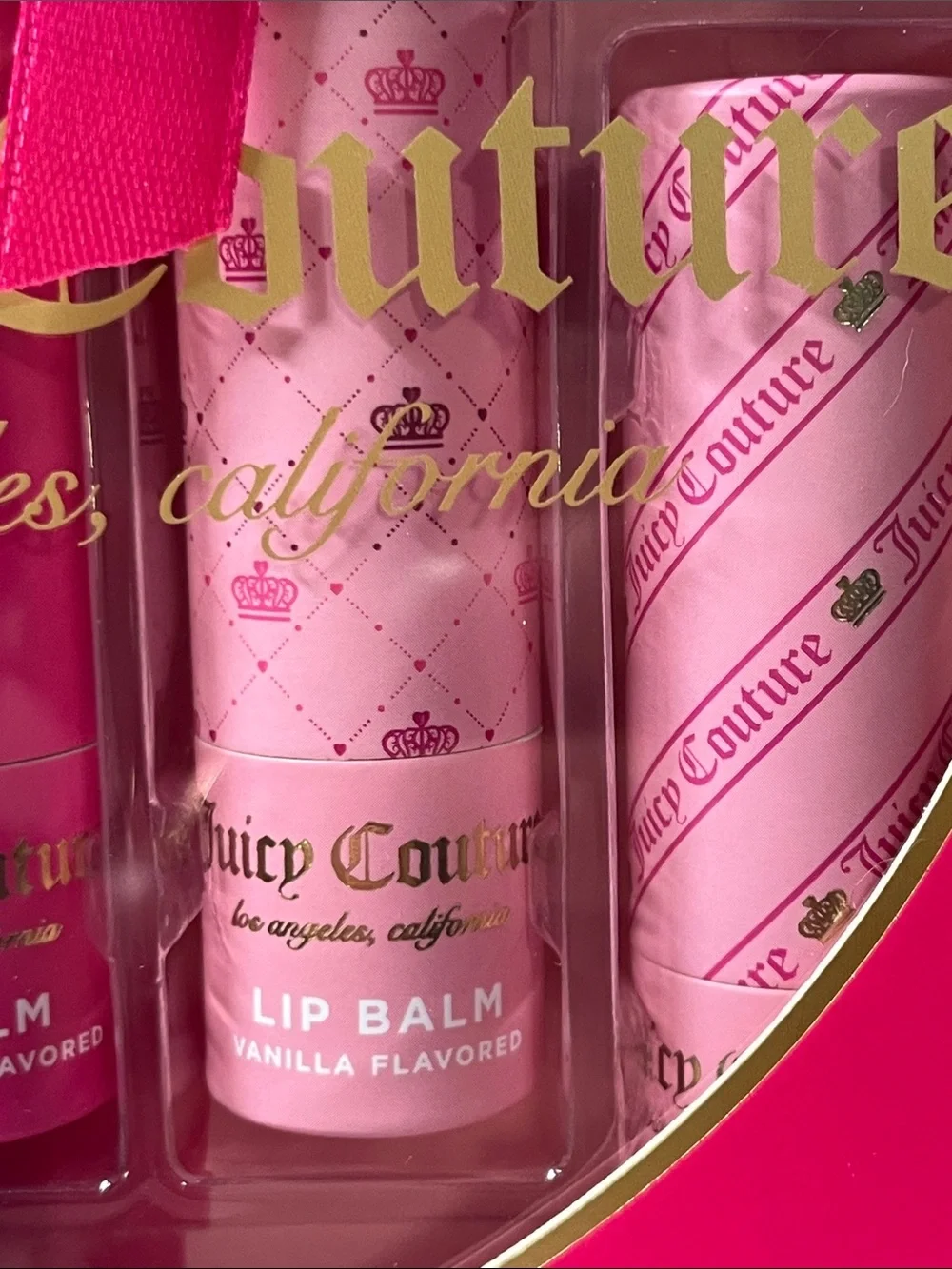 Juicy Couture Pink Lip Balm Set - Assorted Pink Shades